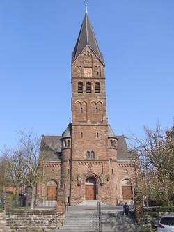 Kleinblittersdorf, Pfarrkirche St. Agatha, 1906-08. Foto: Sandra Kraemer