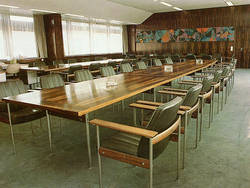 Sitzungssaal; Foto 1979. Foto aus: ZG Bank Saar: Unser Können, Ihr Erfolg. 1979