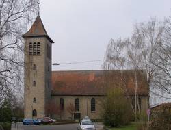 Kleinblittersdorf, Sitterswald, Filialkirche St. Josef der Arbeiter, 1952-56. Foto: Sandra Kraemer