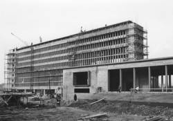 Rohbau Bauphase 1952-1954. Foto: Landesarchiv, Saarbrücken