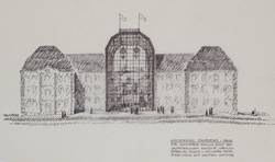Gottfried Böhm, Entwurf für den Mittelpavillon. Foto: Gerhard Heisler