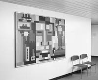 Karl Michaely, ohne Titel, 1978, Öl auf Holz, 1,54 x 2,05 m (mit Rahmen). Foto: Institut für aktuelle Kunst im Saarland, Carsten Clüsserath