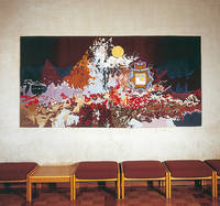 Jean Davo, Wandteppich, 1978, Aubusson-Technik, 1,47 x 2,04 m. Foto: Institut für aktuelle Kunst im Saarland, Carsten Clüsserath