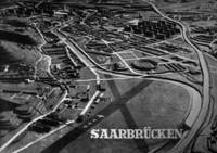 Aufbauprojekt von Georges-Henri Pingusson für Saarbrücken. Foto aus: Urbanisme en Sarre. Saarbrücken ohne Jahr (1947), S. 39